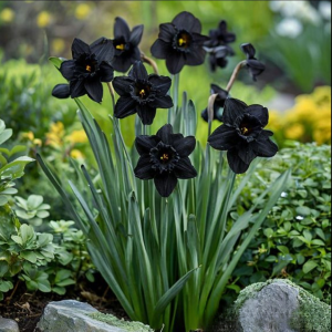 Нарцисс Тень Королевы купить по цене от 500р. в интернет-магазине «Посадика» с доставкой почтой в в Ефремове и по всей России – [изображение №1].